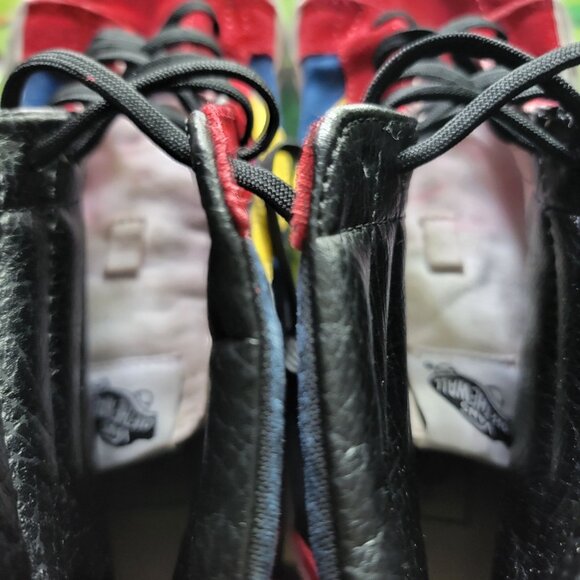 Vans Sk8-Hi OTW Multicolor Block Sneakers red suede Womens 8 Mens 6.5 - Picture 14 of 16